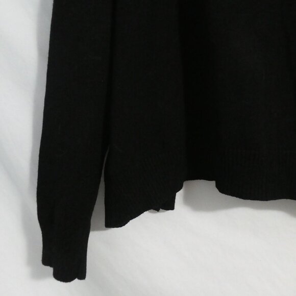 LINDA MATTHEWS NEW YORK | large | Black Open Front Lightweight Knit Cardigan - Picture 14 of 16